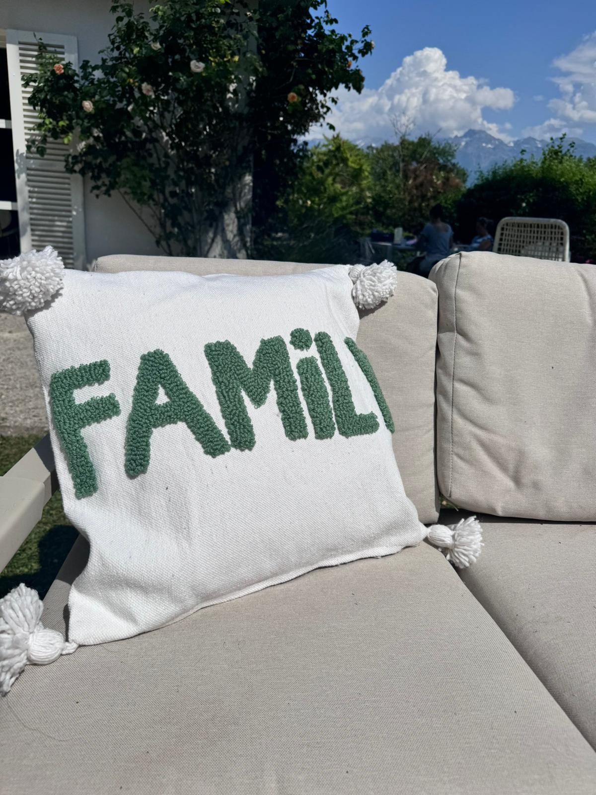 Housse de coussin à remplir "FAMILY" - 50 cm x 50 cm